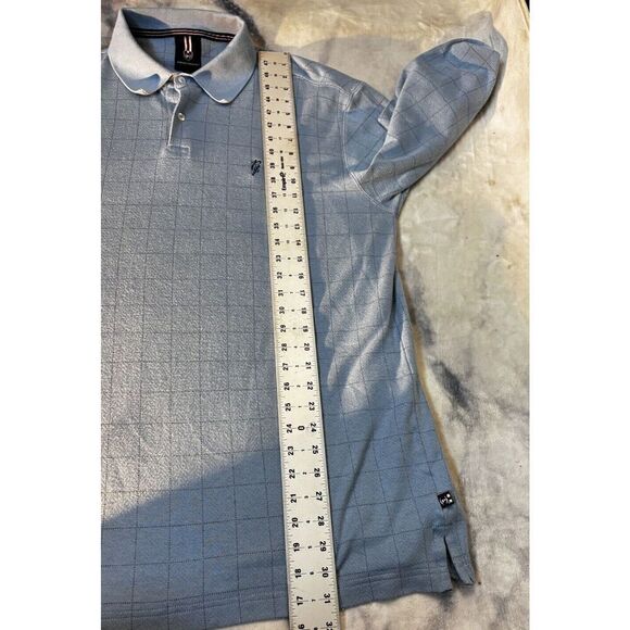 Vintage Phat  Farm Men’s Long Sleeve Baby Blue Three Button Closure Shirt Size X - Picture 10 of 12